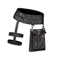 thumbnail image 1 of ziyahi Goth Rock Steampunk Punk Rivet Waist Leg Bag Hip Motorcycle Messenger Pack, 1 of 5