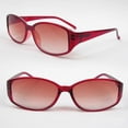 thumbnail image 1 of Lunettes de Soleil Classiques à Lentille Pleine, Charnières à Ressort, Ovales pour Lecture - Rouge (+2,25), 1 of 2