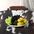 thumbnail image 5 of Cow Print Tablecloth, Cow Hide Pattern with Spots Farm Life with Cattle Camouflage Animal Skin, Rectangular Table Cover for Dining Room Kitchen Decor, 60"x120" Black, 5 of 5