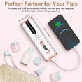 thumbnail image 4 of Unbound Cordless Auto Rotating Ceramic Hair Curler USB Rechargeable Automatic Curling Iron LED Display Temperature Wave Curler White Color, 4 of 5