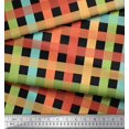 thumbnail image 2 of Soimoi Black Moss Georgette Fabric Check Check Decor Fabric Printed Yard 42 Inch Wide, 2 of 4
