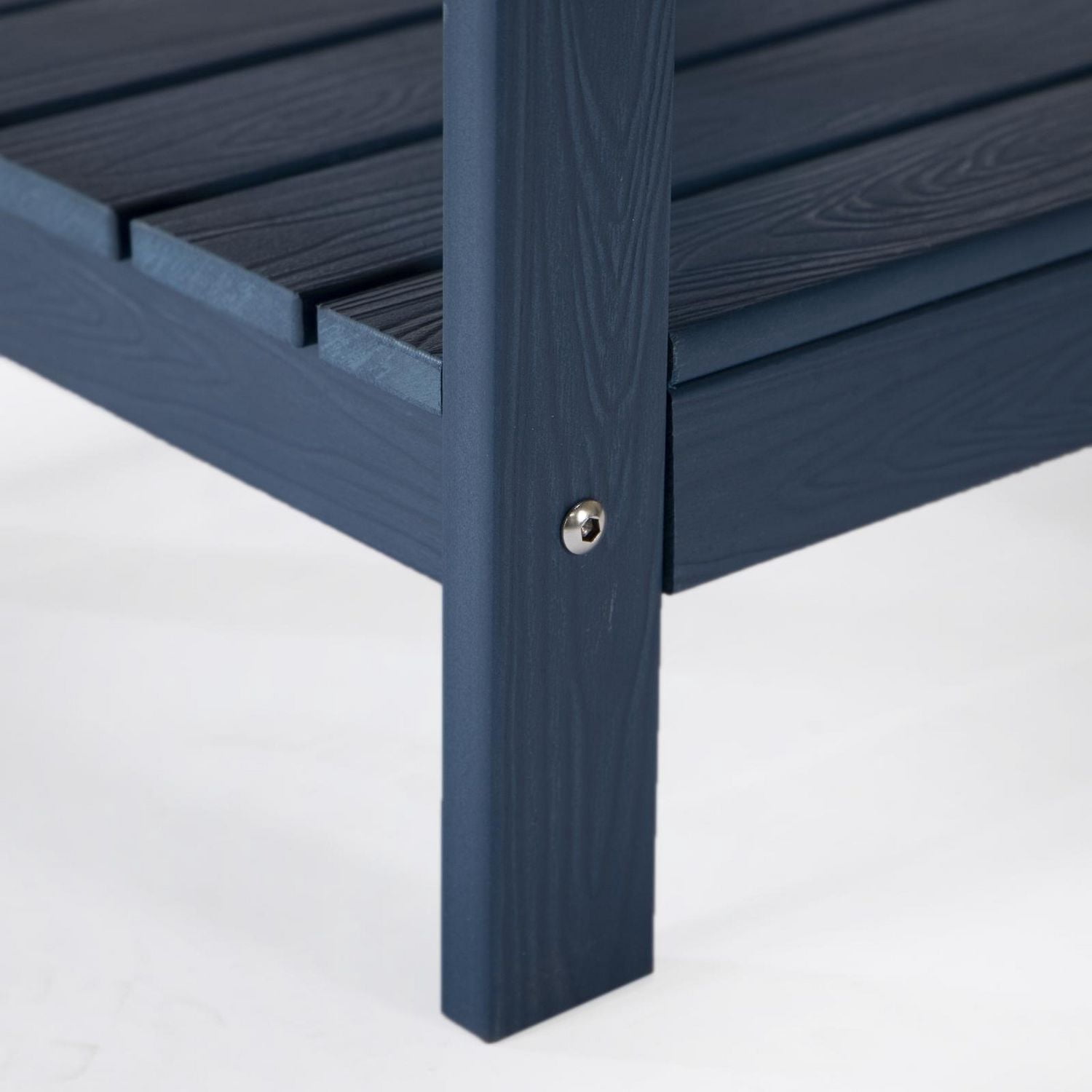 Backyard Lifestyles Outdoor Side Table with Shelf - Polycarbonate - Navy Blue