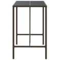 thumbnail image 2 of vidaXL Bar Table with Glass Top Brown 110x70x110 cm Poly Rattan, 2 of 4