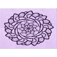 thumbnail image 1 of Ahgly Company Machine Washable Indoor Rectangle Transitional Purple Flower Purple Area Rugs, 7' x 10', 1 of 7