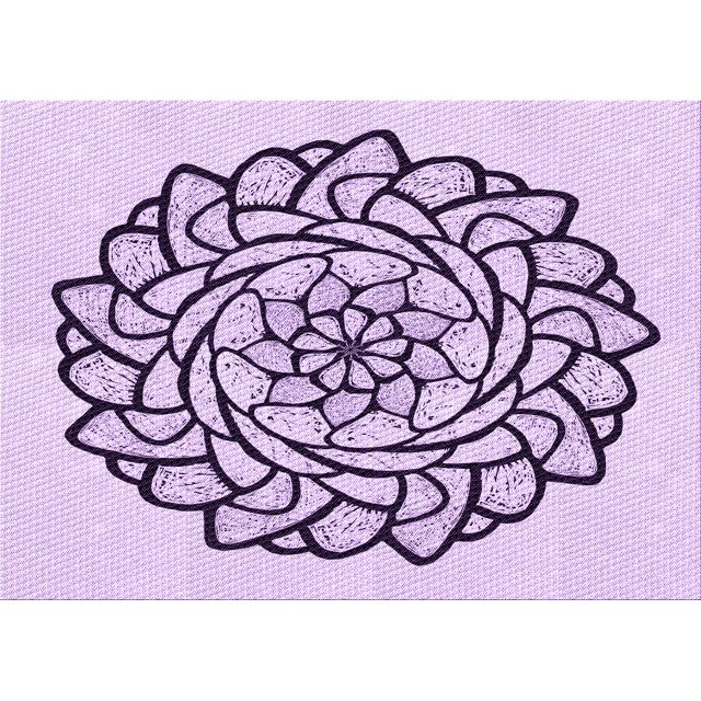 Ahgly Company Machine Washable Indoor Rectangle Transitional Purple Flower Purple Area Rugs, 7' x 10'