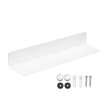 Unique Bargains Acrylic Floating Shelf 7.87 x 3.94 Inch Floating Wall Mounted Shelves Transparent 2 Pack