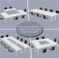 thumbnail image 3 of Tribesigns 6.5FT White Conference Table, Modern Office Meeting Room Table with Metal Frame, 78.74"W x 27.56"D for 6-8 People, Only Table, 3 of 5
