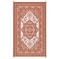 thumbnail image 3 of GlowSol 10x20 Outdoor Rug Waterproof Carpet Patio Rug Indoor Outdoor Area Rug Reversible Rug for Picnic Beach Deck-Outdoor, Brick Red/White, 3 of 8