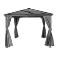 thumbnail image 4 of Sojag Verona 10 x 12 x 6 ft Charcoal Curtains for Gazebo, Polyester, 4 of 5