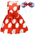 thumbnail image 1 of Déguisement de Fille avec Bandeau Halloween Feuille Rouge Cosplay Chic, Taille pour 7-8 Ans, 1 of 6