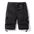 thumbnail image 2 of FAIWAD Men's Casual Elastic Waist Zipper Multi-Pockets Short Pants Drawstring Hem Loose Outdoor Shorts, 2 of 8