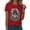 Red, variant on HUITKMM Cotton T Shirts Women Women's Halloween Graphic Print Short Sleeve T Shirt Casual Round Neck Tee for Summer Party Outfit with Jeans