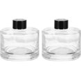 thumbnail image 1 of HARFINGTON 2pcs 200ml/6.8oz Empty Glass Diffuser Bottle 3.2" x 3.3" Refillable Fragrance Accessories Aromatherapy Jar Container for Replacement Reed Diffuser DIY Home Bathroom Transparent, 1 of 6