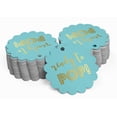 thumbnail image 2 of Inkdotpot Real Gold Foil Ready To Pop Baby Shower Tags Favor Hang Paper Tags 50 Pieces, 2 of 6