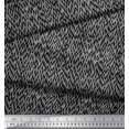 thumbnail image 2 of Soimoi Black Poly Georgette Fabric Brush Stroke Abstract Print Sewing Fabric Yard 42 Inch Wide, 2 of 3