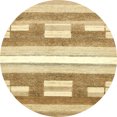 thumbnail image 1 of Ahgly Company Indoor Round Abstract Cinnamon Brown Abstract Area Rugs, 3' Round, 1 of 6