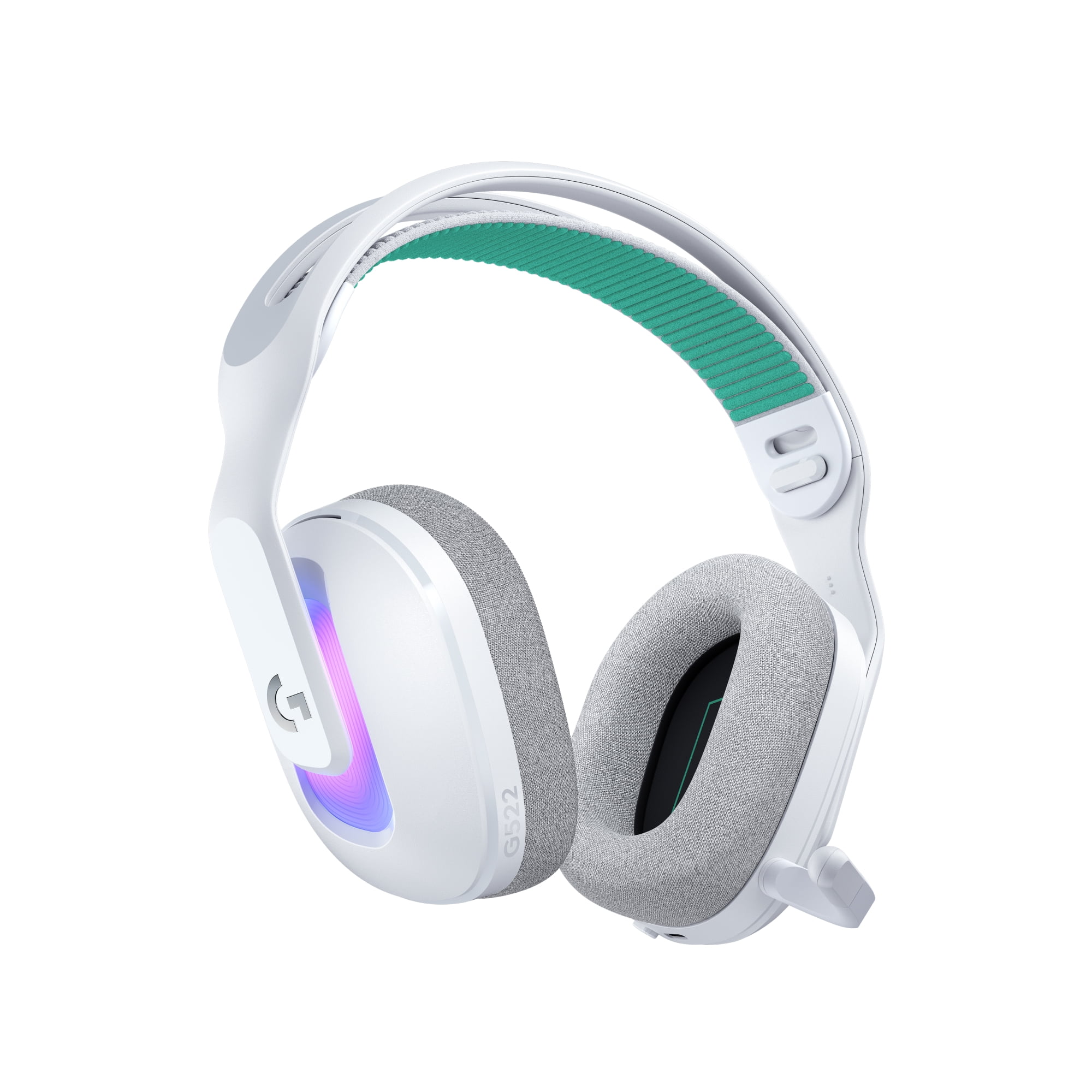 Logitech G522 LIGHTSPEED Wireless Gaming Headset, Full-Band Mic, Advanced Audio, Tri-Connect (LIGHTSPEED, Bluetooth, USB A to C), LIGHTSYNC RGB, for PC & Nintendo Switch/Switch 2 - White