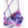 thumbnail image 4 of Ensemble Bikini Soutien-Gorge Léger à Lacets Imprimé Écailles pour Femmes, 4 of 6