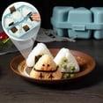 thumbnail image 1 of Bakeware 2 - Triangle 6 In 1 Making And Storage Non Stick Rice Seaweed Coriander Rice Multifunctional Onigiri For Quick Reusable DIY 6pcs, 1 of 7