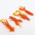 thumbnail image 3 of 4pcs Soft Fish Bionic Baits Fishing accessaries Silicone Silicone Maggot Shrimp Fish Baits Lures 4 Colors, 3 of 8
