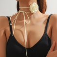 thumbnail image 2 of LinYooLi Collier Ras du Cou Fleuri pour Femmes Collier Gothique Floral à Lacets Collier Rose Long Collier en Velours pour Mariage Fête d'Été, 2 of 6