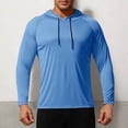 thumbnail image 1 of Gym Shirts for Men Long Sleeve UPF 50+ Sun Shirts Compression Fit Fishing Shirt Raglan Quick Drying Workout Hoodies, 1 of 5