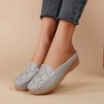 thumbnail image 3 of Dakaela Womens Mules Casual Slip on Loafers Round Toe Low Wedge Work Shoes Backless Walking Slides, 3 of 8