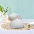 thumbnail image 2 of facefd Ceramic Rabbit Statue Bunny Animal Model Tiny Adorn for Wedding Party Decor 4.6cmx3.5cmx4.7cm, 2 of 8