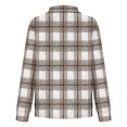 thumbnail image 4 of Mceream Women's Ribbed Knit Shacket Button Down Plaid Jackets Long Sleeve Sweater Shirts Fall Winter Trendy Cardigans Plus Size Winter Warm Outwear Chaqueta De Invierno Para Mujer Khaki XL, 4 of 5