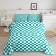 thumbnail image 1 of Erosebridal Checkered Gingham Bedding Sets Twin with Comforter, Rectangle Geometry Duvet Insert, Teens, 2pcs, 1 of 8