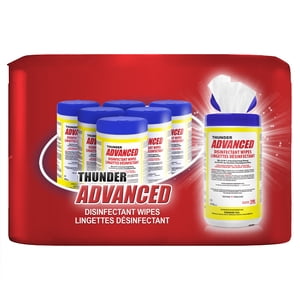 Thunder Advanced Disinfecting Wipes - Multipack of 6 Canisters (180 towelettes/canister)