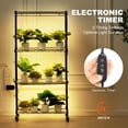 thumbnail image 3 of KFFKFF Metal Plant Rack with Integrated 45W Lighting, 4-Level, Adjustable 3 Spectrum Modes, Includes Timer, Ideal for Seed Germination, Measures 23.6" L x 13.8" W x 49.8" H, 3 of 9