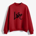 thumbnail image 4 of CEHVOM Femmes Mode Décontractée Imprimé Col Rond Ample Manches Longues Hauts Courts Blouse Chandails Sans Capuche Liquidation, 4 of 5