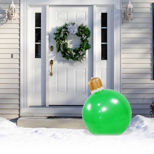 Meitianfacai 50cm Outdoor Christmas Inflatable Decorated Ball Giant Christmas Inflatable Ball Christmas Tree Decorations, Green