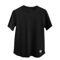 thumbnail image 2 of Men's Solid Color Comfortable Sport Casual Short Sleeved Round Neck Shirts, 2 of 9