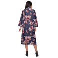 thumbnail image 3 of Moomaya Printed Long Robe With Pockets Cotton Bride Getting Ready Dress, 3 of 6