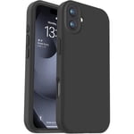 Dteck pour iPhone 16 Plus Cas compatible avec MagSafe, Silicone liquide [Linge de microfibre anti-rayure souple] Étui de téléphone antichoc pour iPhone 16 Plus 6.7 de pouce, noir