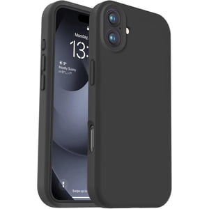 Dteck pour iPhone 16 Plus Cas compatible avec MagSafe, Silicone liquide [Linge de microfibre anti-rayure souple] Étui de téléphone antichoc pour iPhone 16 Plus 6.7 de pouce, noir