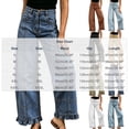 thumbnail image 3 of Hinvhai Womens Ruffle Wide Leg Jeans Cropped Elastic High Waisted Baggy Denim Pants Light Blue S(S), 3 of 7
