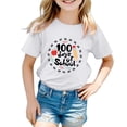 thumbnail image 4 of TZEWGL T-Shirts pour Enfants Imprimé Dessin Animé Col Rond Ample Manches Courtes Vêtements pour Filles Garçons Taille 12-13T, 4 of 4
