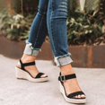 thumbnail image 2 of Women‘s Platform Sandals Wedge Ankle Strap Open Toe Sandals, 2 of 7