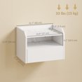 thumbnail image 3 of HOMCOM Set of 2 Floating Nightstand w/ Charging Station Bedside Table White, 3 of 10