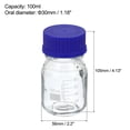 thumbnail image 2 of Unique Bargains 100mL Clear Reagent Media Graduated Glass Storage Bottle Blue Cap, 2 of 5