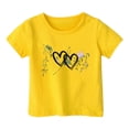 thumbnail image 1 of Hfolob Hauts pour Filles Garçon Fille Mode Décontractée Imprimé Col Rond Ample Manches Courtes T-Shirt Haut T-Shirts pour Enfants, 1 of 4