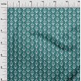 thumbnail image 3 of oneOone Viscose Chiffon Turquoise Green Fabric Asian Block Print Craft Projects Decor Fabric Printed By The Yard 42 Inch Wide, 3 of 4