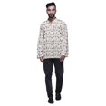 thumbnail image 1 of Atasi Kurta Décontractée Imprimée à Col Chinois Chemise Ethnique Kurta Courte pour Homme Tunique, 1 of 5