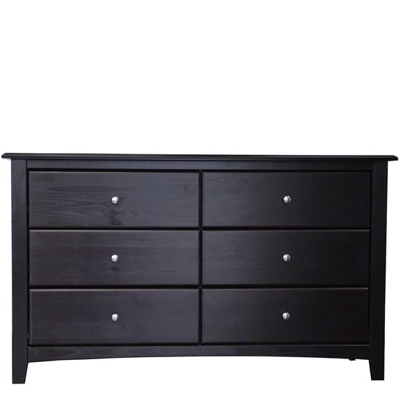 Solid Wood Six Drawer Dresser