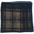 thumbnail image 1 of Gierremilano Men's Navy / Brown Plaid Pocket Square - One Size, 1 of 1