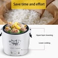 thumbnail image 3 of QualitChoice Car Rice Cooker Mini Cooking Tools Multifunctional 1L Porridge Electric Heater Dormitory House Travel Truck Machine 12V/White 12V, 3 of 6
