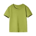 thumbnail image 1 of FAIWAD Unisexe Garçons Filles T-Shirts à Manches Courtes Tout-Petits Bébé Col Rond Été Coton Couleur Unie T-Shirts, 1 of 3